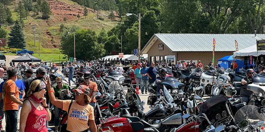 Sturgis Rally goers in Hulett